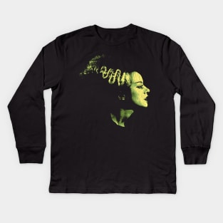 Monster Bride of Frankenstein Kids Long Sleeve T-Shirt